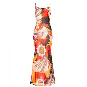 Ronny Kobo Collective slip dress ART Nouveau pattern size 6